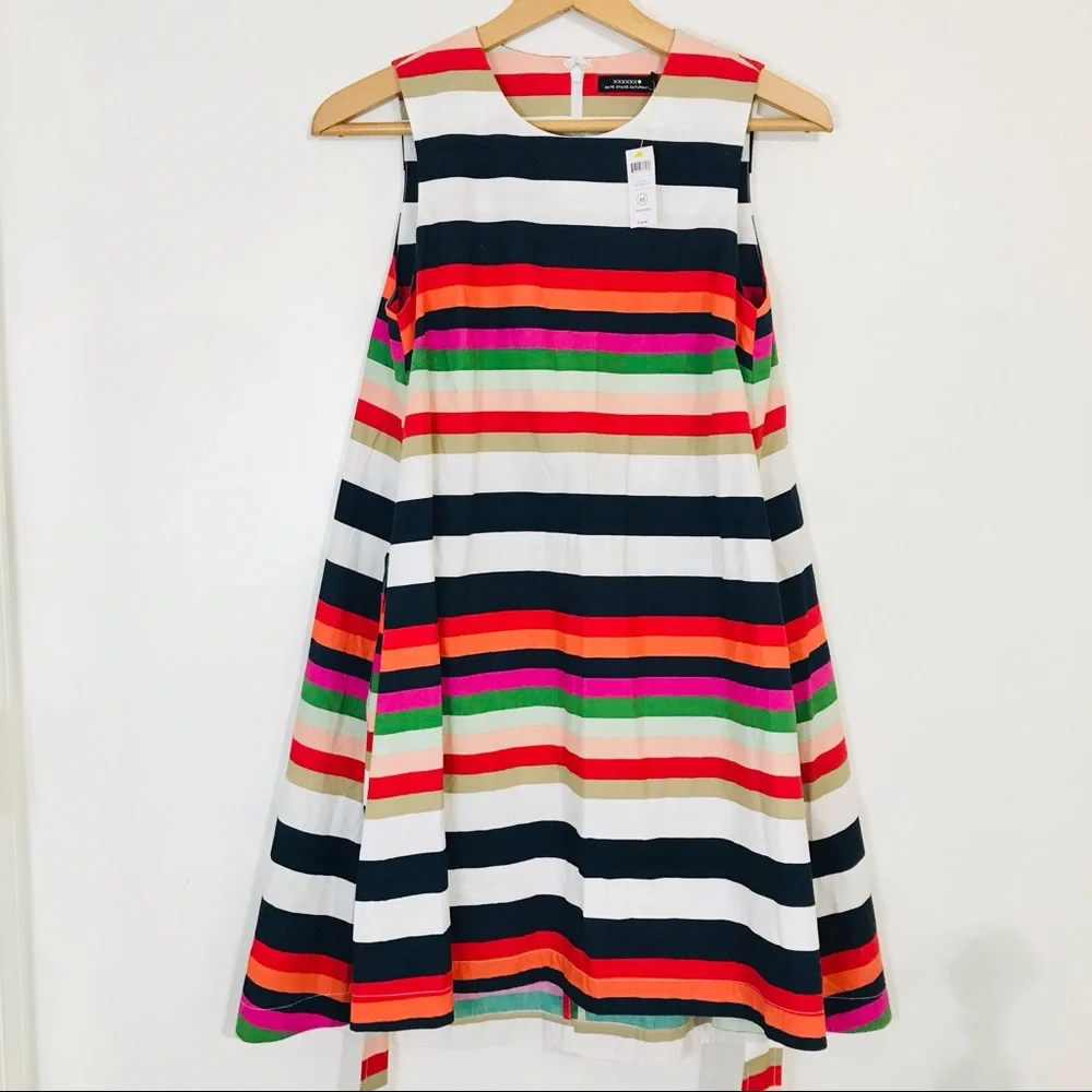 Kate Spade Saturday Striped Trapeze Dress XS